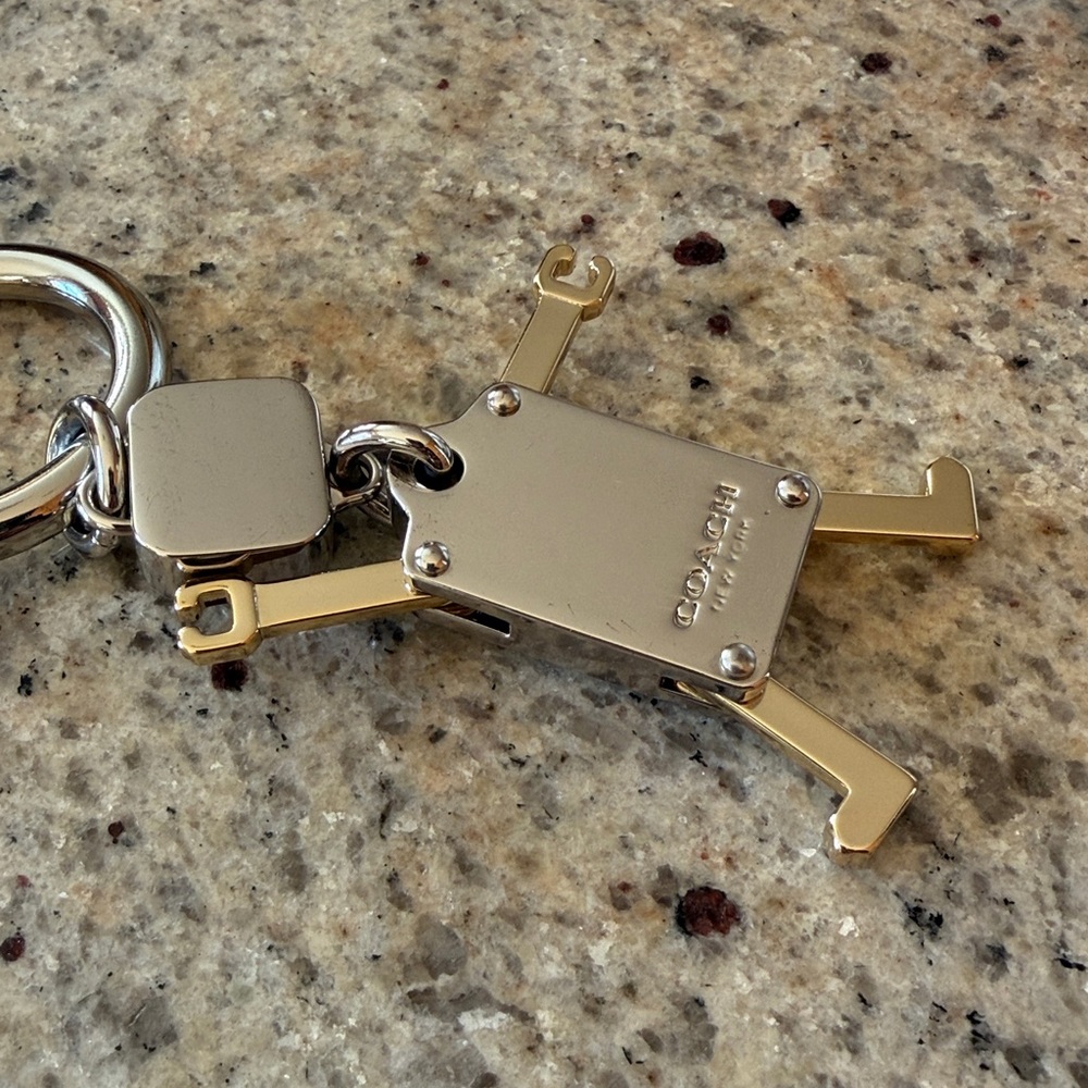 Coach Silver and Gold Robot Keychain - Picture 8 of 9